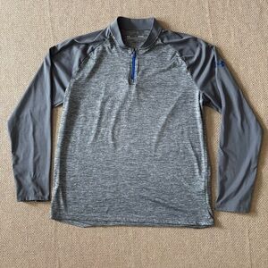 Under Armour Men's Gray and Blue Quarter-Zip Jacket size L